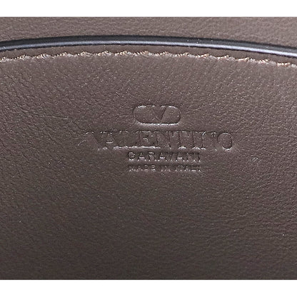 VALENTINO ヴァレンティノ 美品 5Y0B0C95XSK Vロゴ ロッカー ラムレザー ショルダーバッグ