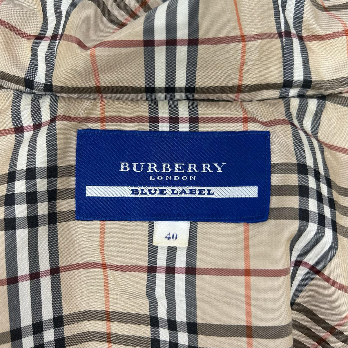 Burberry Blue Label バーバリーブルーレーベル 06年 ブラック 裏地ノヴァチェック ダウンジャケット ジャケット