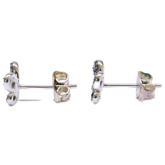 PonteVecchio K18 D0.04BLD0.37 diamond black diamond butterfly-motif earrings