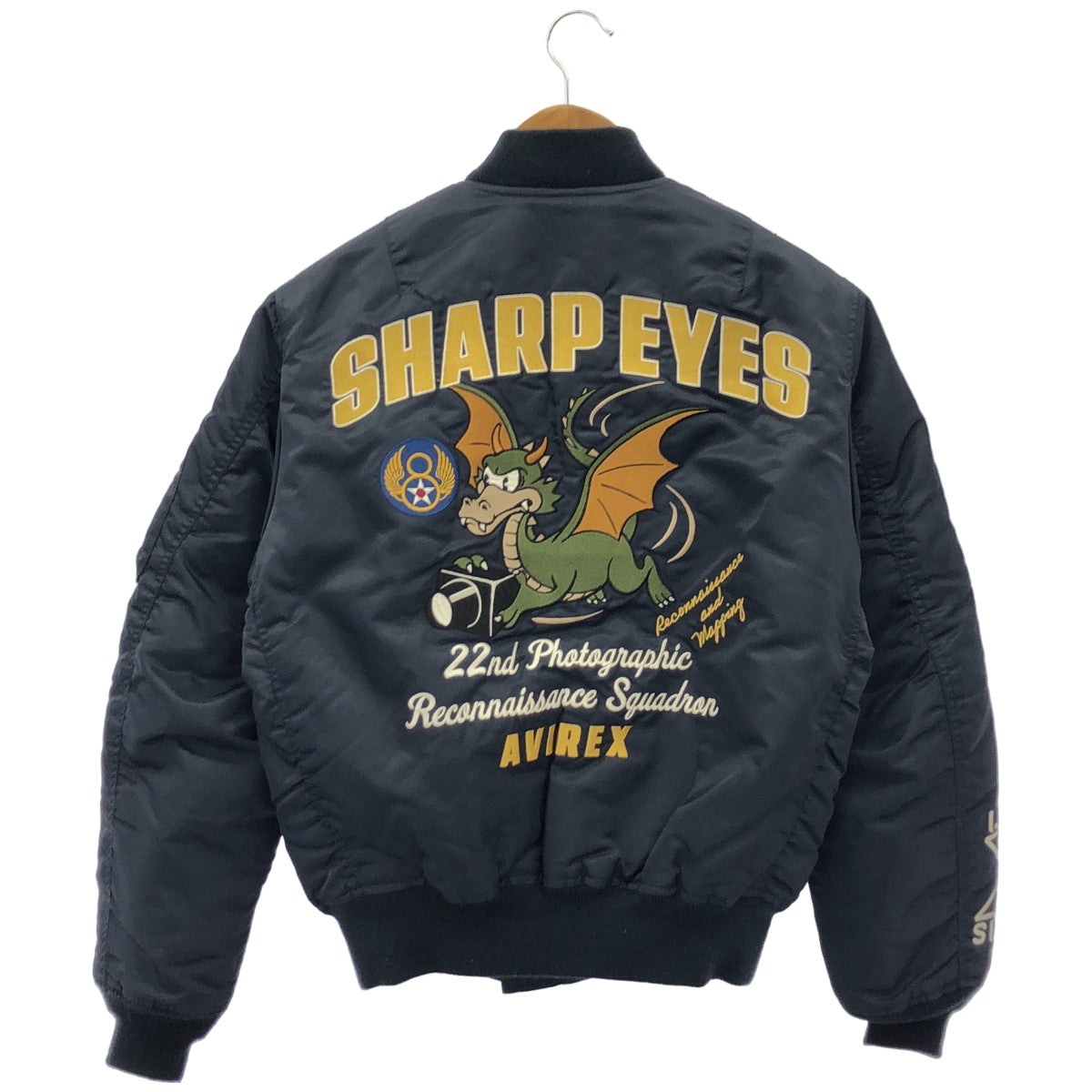 AVIREX アヴィレックス 6112138 ネイビー SHARP EYES MA-1 フライトジャケット トップス