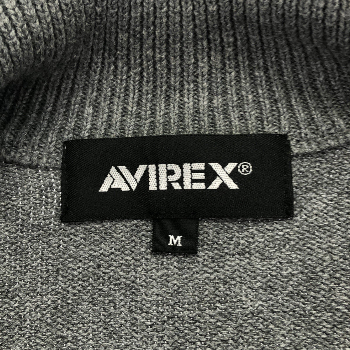 AVIREX アヴィレックス 789-3930012 グレー ジップアップ ニット/セーター トップス