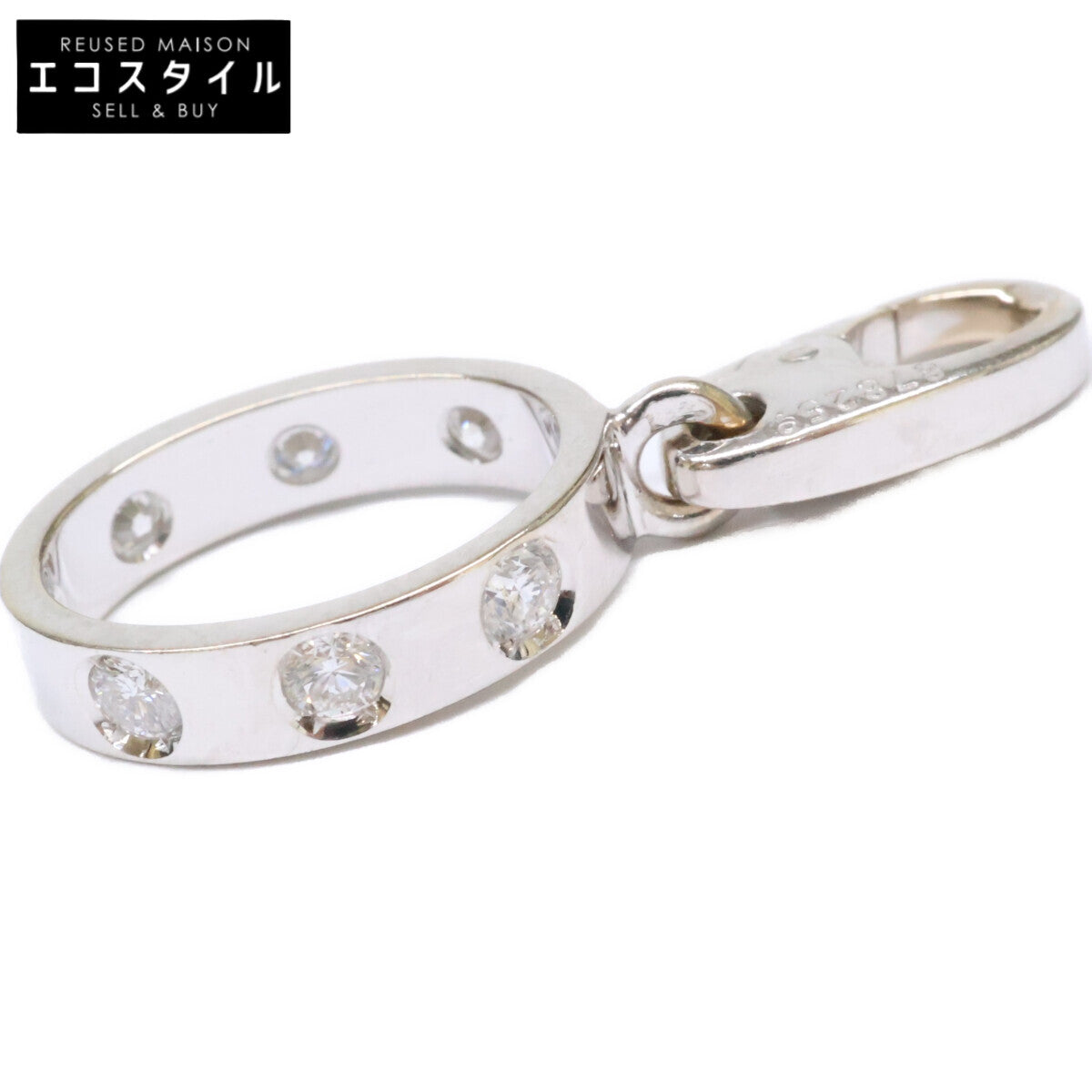 Cartier カルティエ 新品仕上げ済み 750 ラブチャーム 7Pダイヤモンド ペンダントトップ チャーム
