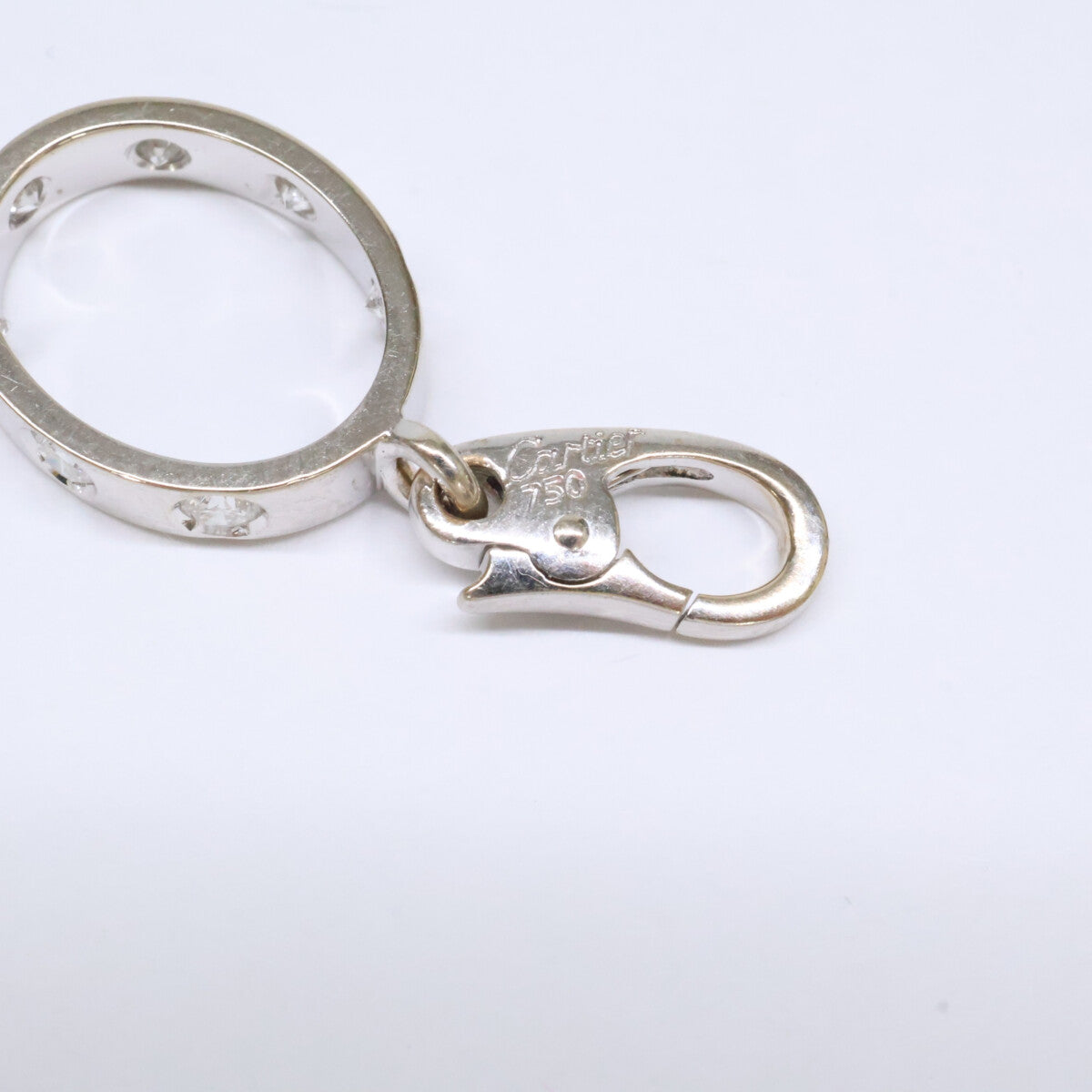 Cartier カルティエ 新品仕上げ済み 750 ラブチャーム 7Pダイヤモンド ペンダントトップ チャーム