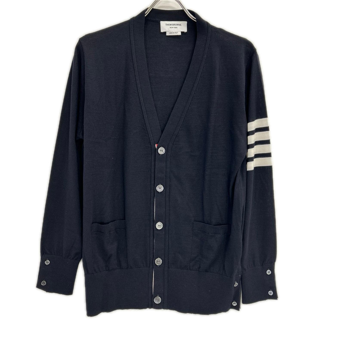 THOM BROWNE トムブラウン MKC002A-Y1014-415 ブラック 4BAR カーディガン トップス