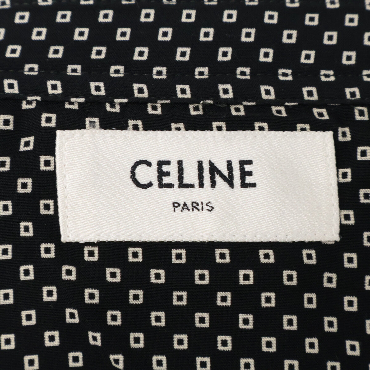 CELINE セリーヌ 20FC5359I.38VA ブラック 小紋柄 長袖シャツ トップス