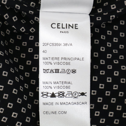 CELINE セリーヌ 20FC5359I.38VA ブラック 小紋柄 長袖シャツ トップス