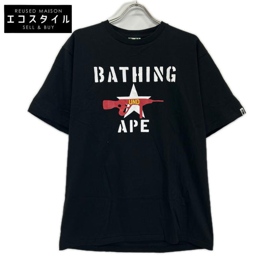 A BATHING APE アベイシングエイプ ×UNDEFEATED ブラック 半袖 Tシャツ トップス