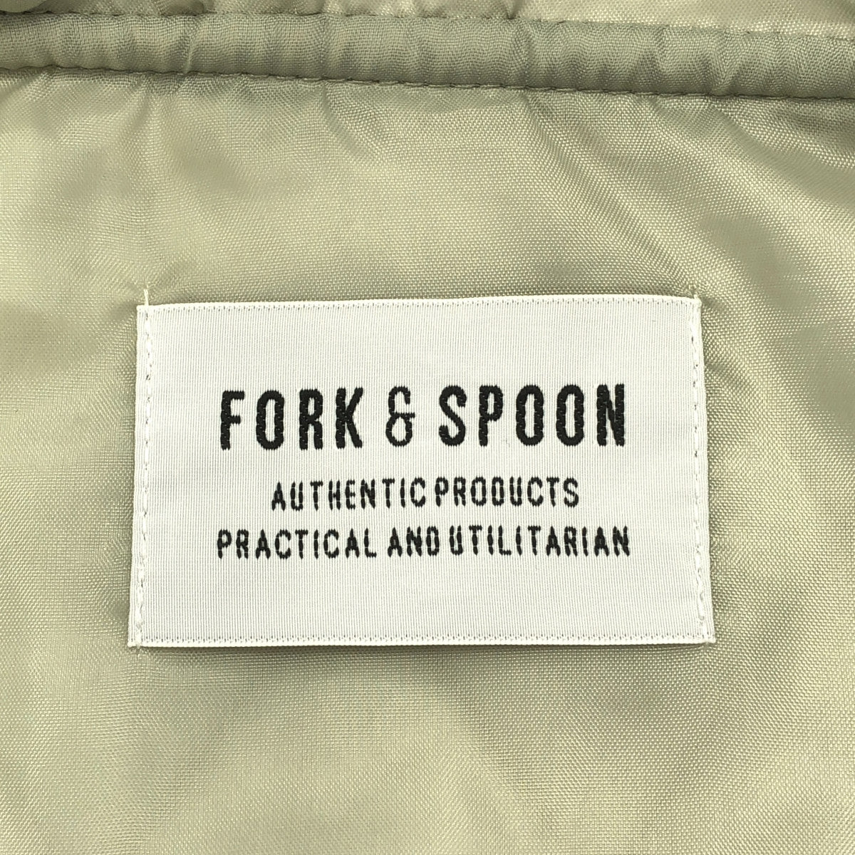 FORK & SPOON フォークアンドスプーン グレー フーテッド キルティングコート トップス