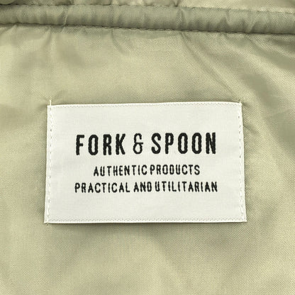FORK & SPOON フォークアンドスプーン グレー フーテッド キルティングコート トップス
