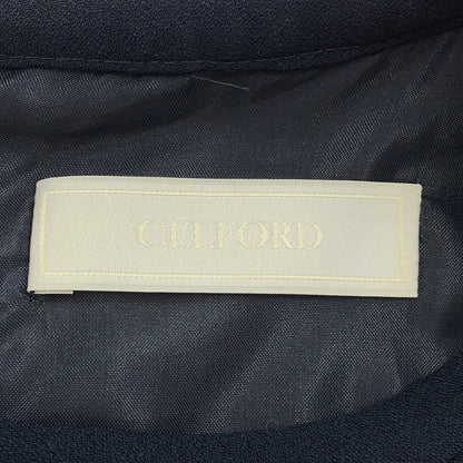 CELFORD セルフォード ネイビー バックサテンプリーツワンピース トップス