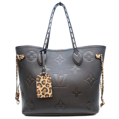 LOUIS VUITTON ルイヴィトン M45856 アンプラント 黒×レオパード ワイルドアットハート ネヴァーフルMM トートバッグ トートバッグ