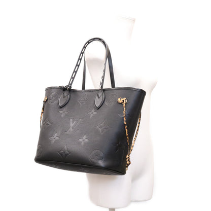 LOUIS VUITTON ルイヴィトン M45856 アンプラント 黒×レオパード ワイルドアットハート ネヴァーフルMM トートバッグ トートバッグ