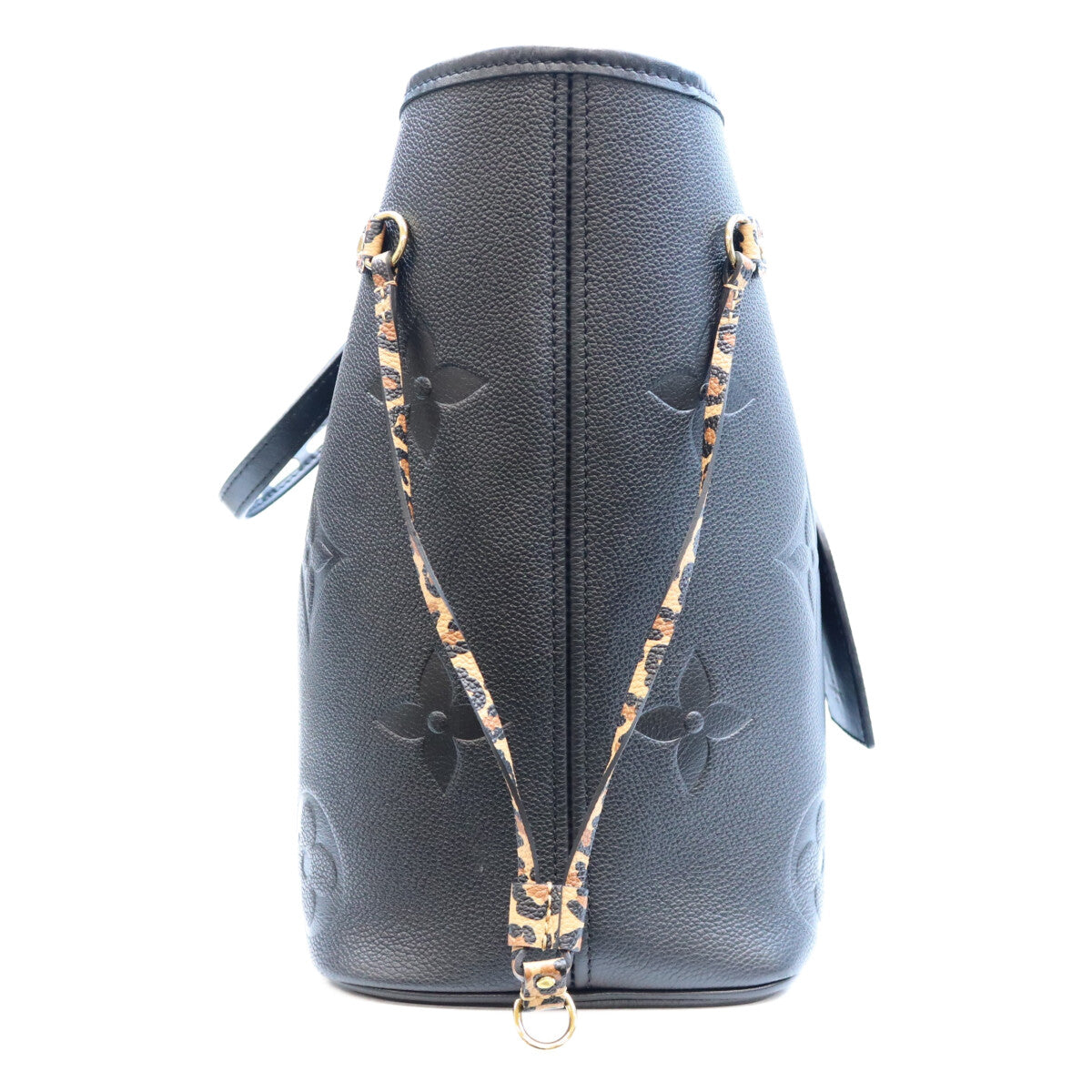 LOUIS VUITTON ルイヴィトン M45856 アンプラント 黒×レオパード ワイルドアットハート ネヴァーフルMM トートバッグ トートバッグ