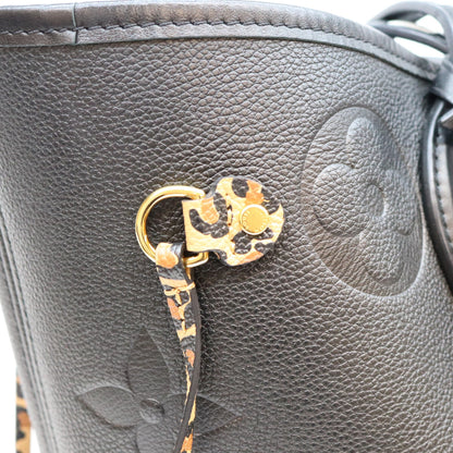 LOUIS VUITTON ルイヴィトン M45856 アンプラント 黒×レオパード ワイルドアットハート ネヴァーフルMM トートバッグ トートバッグ