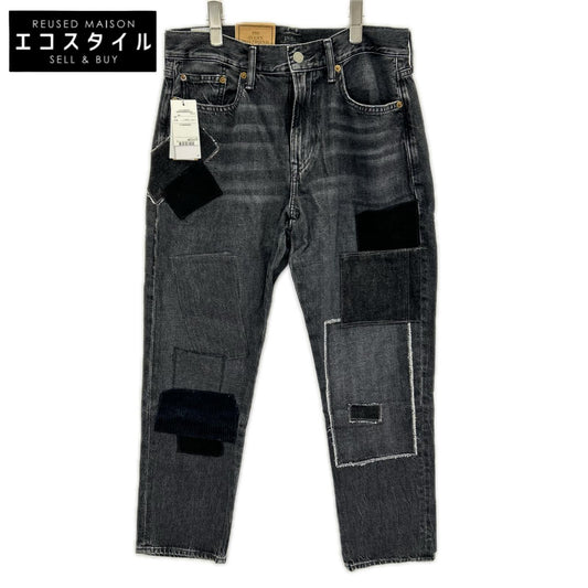 POLObyRalphLauren ポロラルフローレン ブラック パッチワークデニムパンツ ボトムス