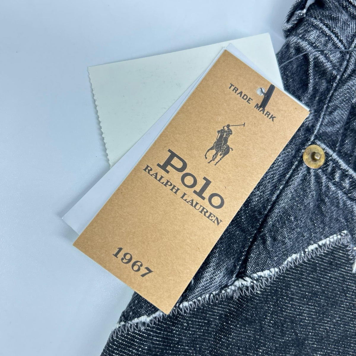 POLObyRalphLauren ポロラルフローレン ブラック パッチワークデニムパンツ ボトムス