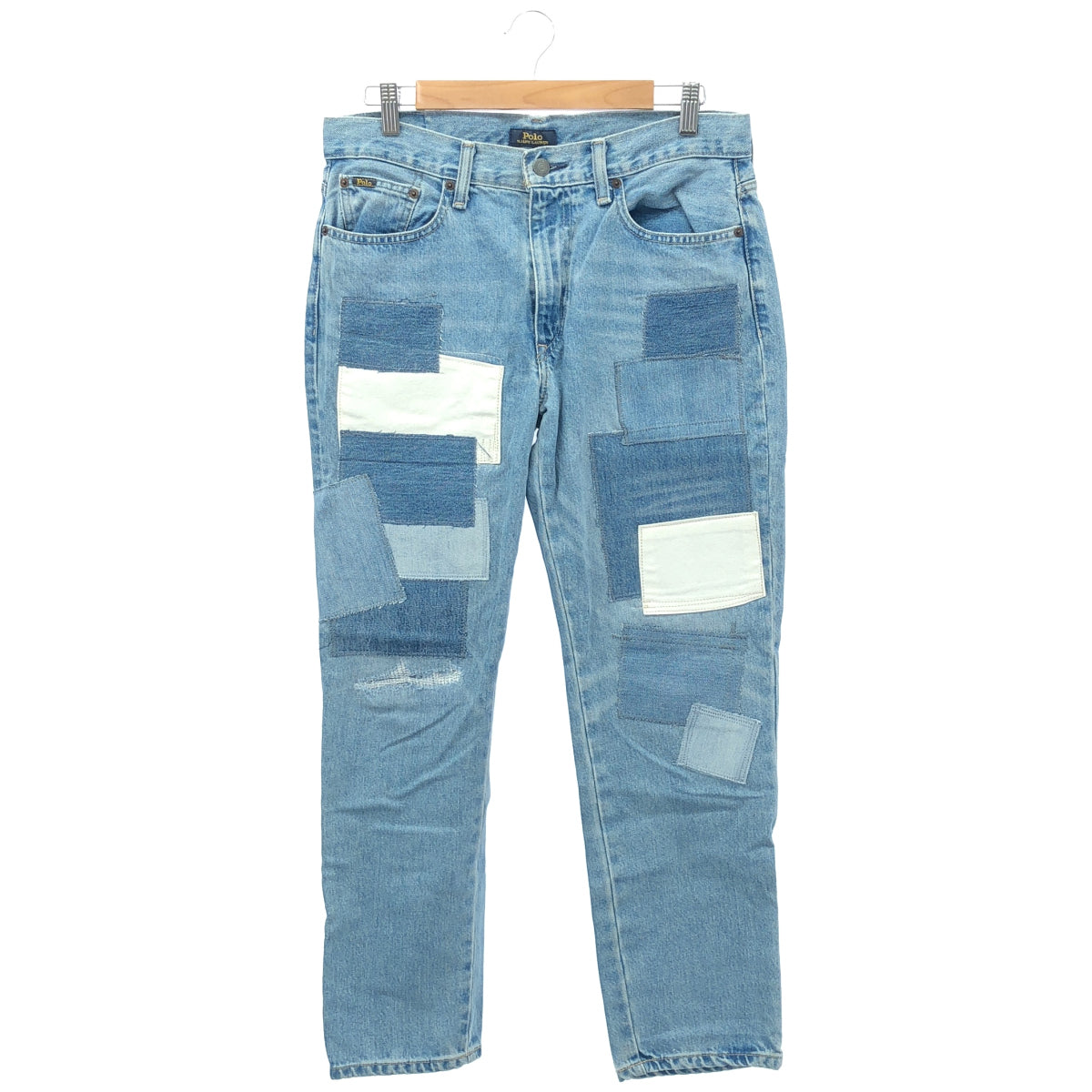 POLObyRalphLauren ポロラルフローレン ブルー パッチワークデニムパンツ ボトムス
