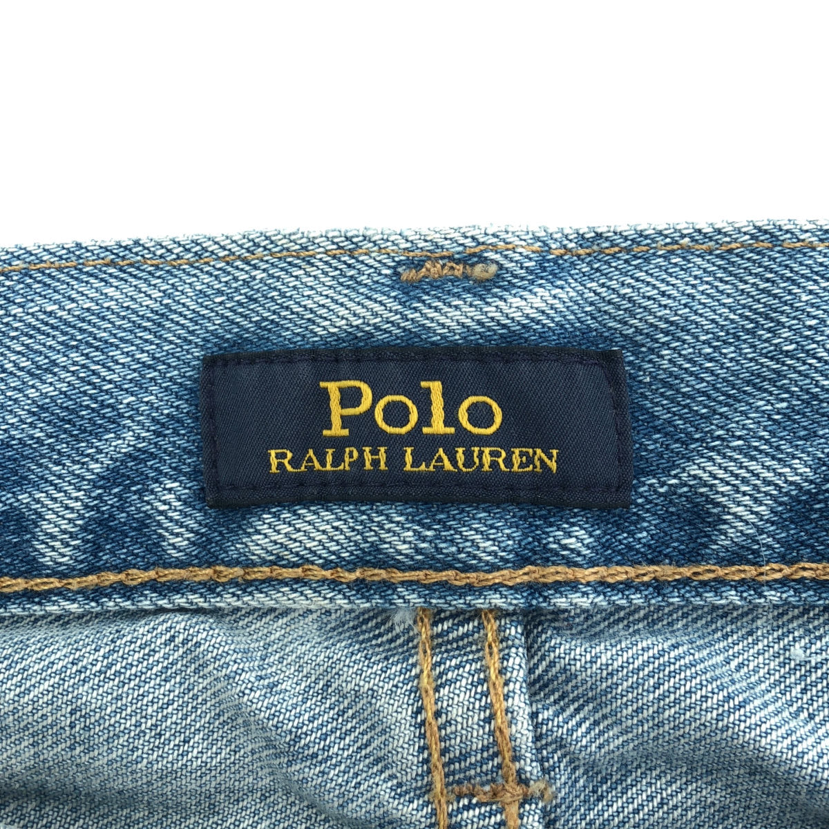 POLObyRalphLauren ポロラルフローレン ブルー パッチワークデニムパンツ ボトムス