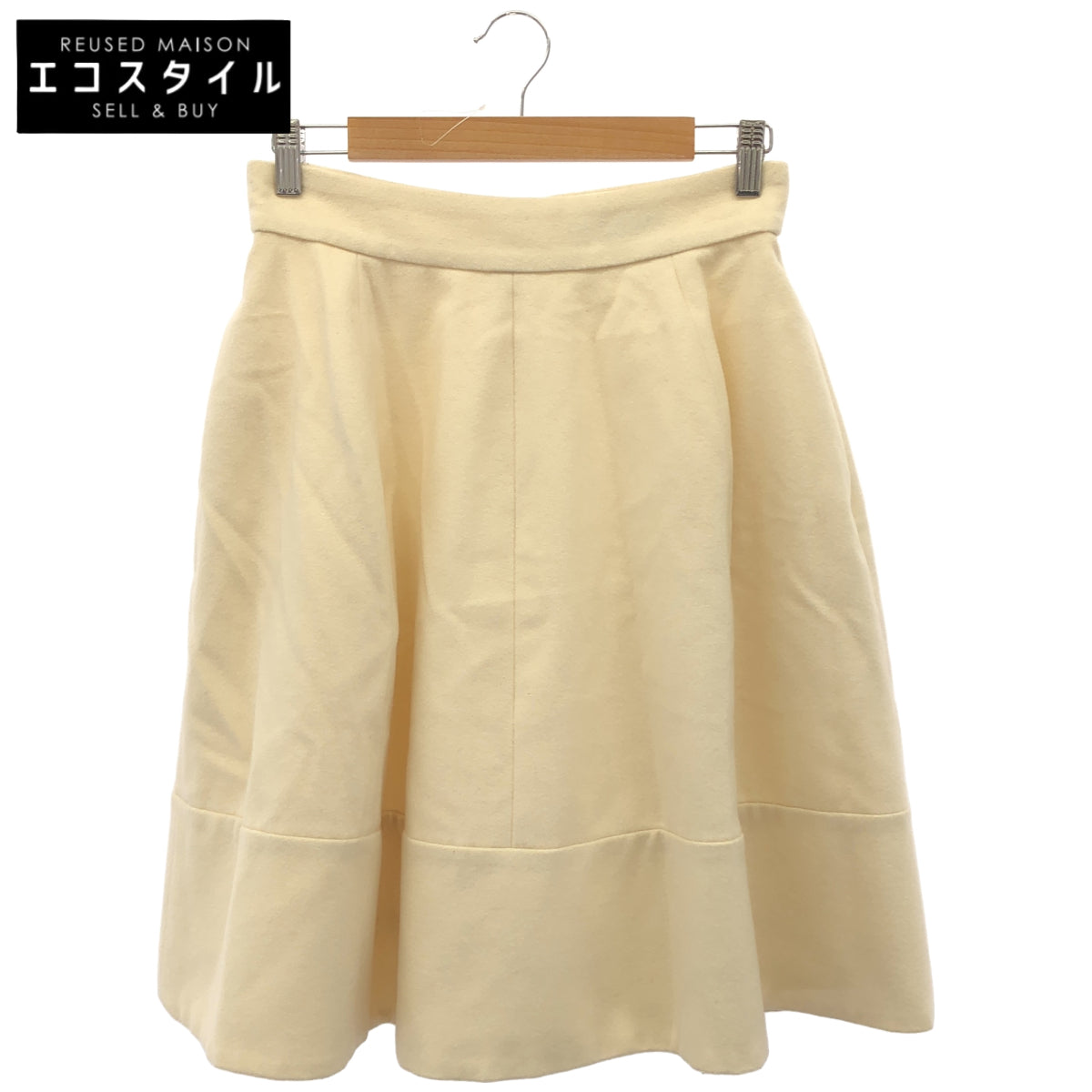 FOXEY フォクシー 36384 アイボリー ウール×カシミヤ スカート ボトムス