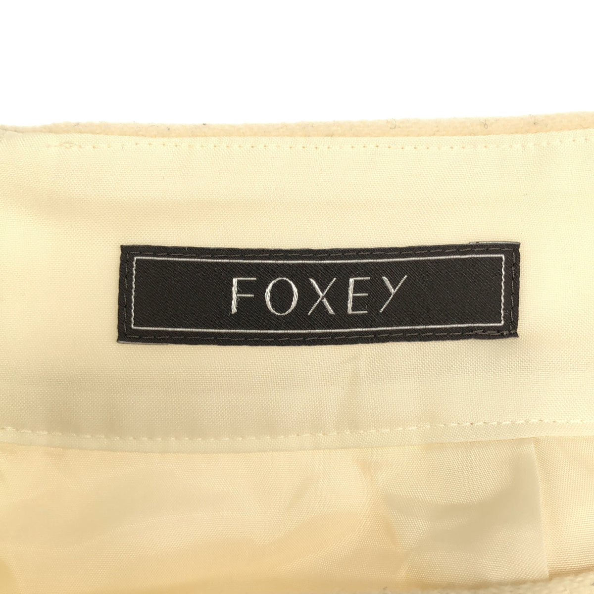 FOXEY フォクシー 36384 アイボリー ウール×カシミヤ スカート ボトムス