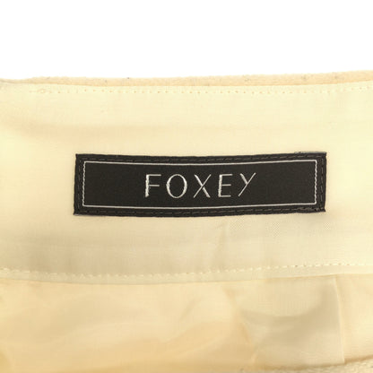 FOXEY フォクシー 36384 アイボリー ウール×カシミヤ スカート ボトムス