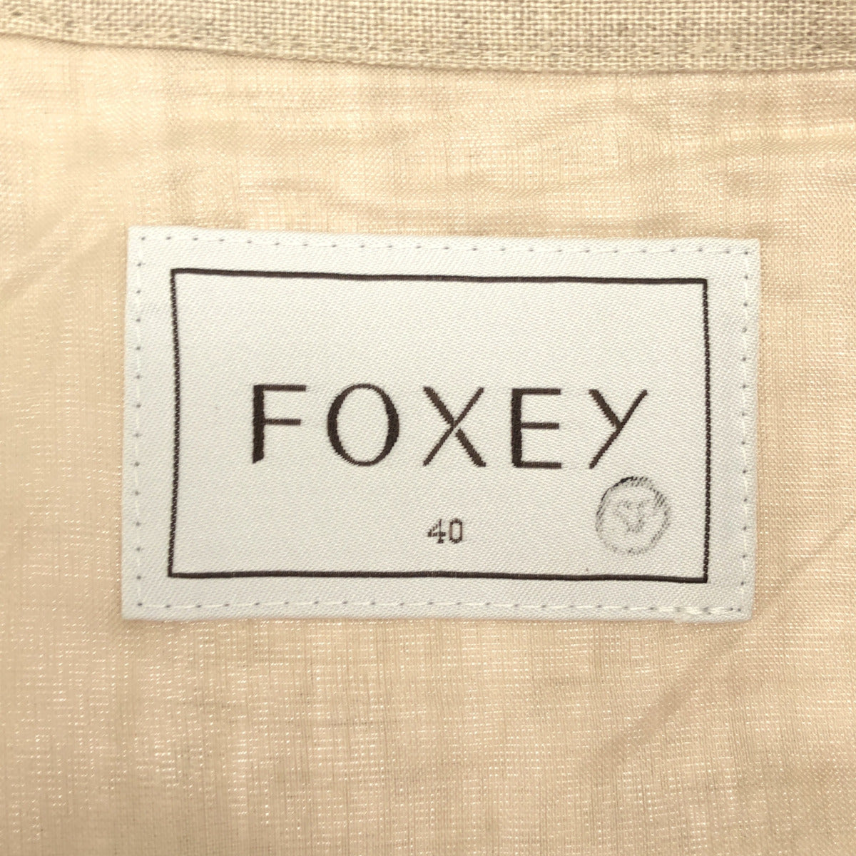 FOXEY フォクシー 36788 ベージュ ピンタックギャザー リネン スカート ボトムス