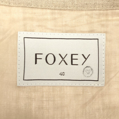 FOXEY フォクシー 36788 ベージュ ピンタックギャザー リネン スカート ボトムス