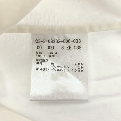 theory luxe セオリーリュクス 03-3108232-000-038 ホワイト 袖ギャザー ブラウス トップス