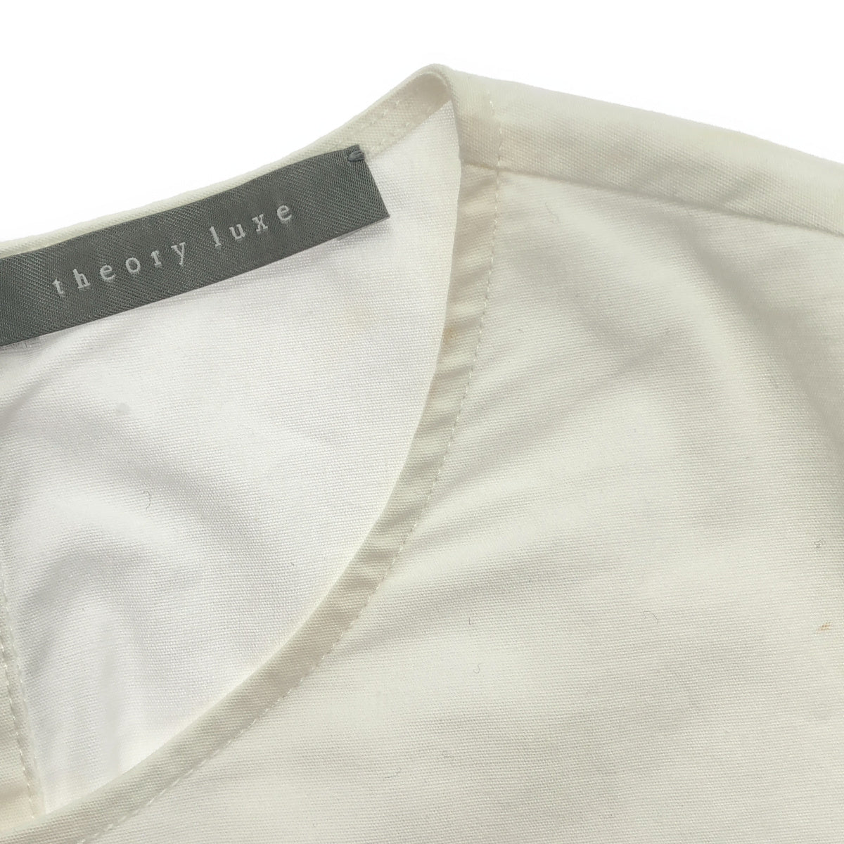 theory luxe セオリーリュクス 03-3108232-000-038 ホワイト 袖ギャザー ブラウス トップス
