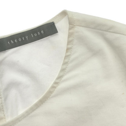 theory luxe セオリーリュクス 03-3108232-000-038 ホワイト 袖ギャザー ブラウス トップス