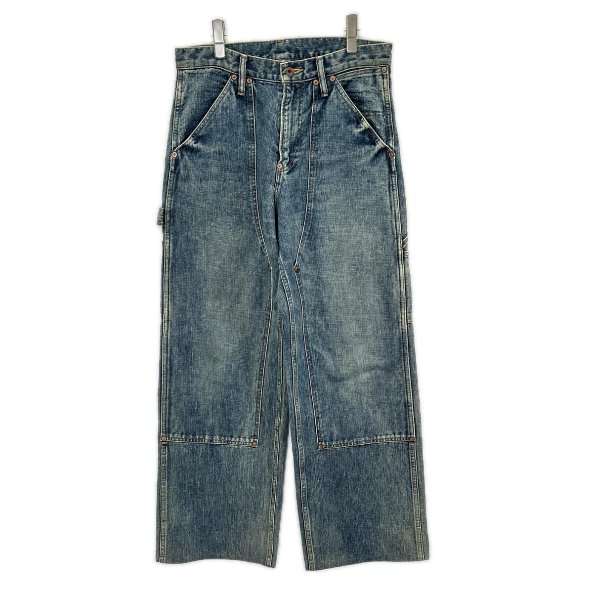SUGARHILL シュガーヒル 2411300405 ブルー FadedPainterDoubleKneeTrousers デニムパンツ ボトムス