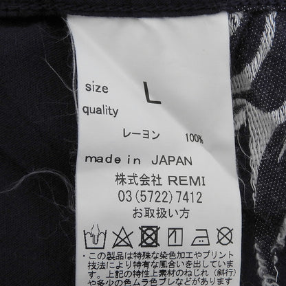REMI RELIEF レミレリーフ パイナップル柄 アロハシャツ トップス メンズ ネイビー×ホワイト系 L トップス