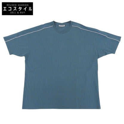 SOFTHYPHEN ソフトハイフン コットン パイピングスリーブ ビッグTシャツ トップス メンズ ピーコックブルー 04 トップス