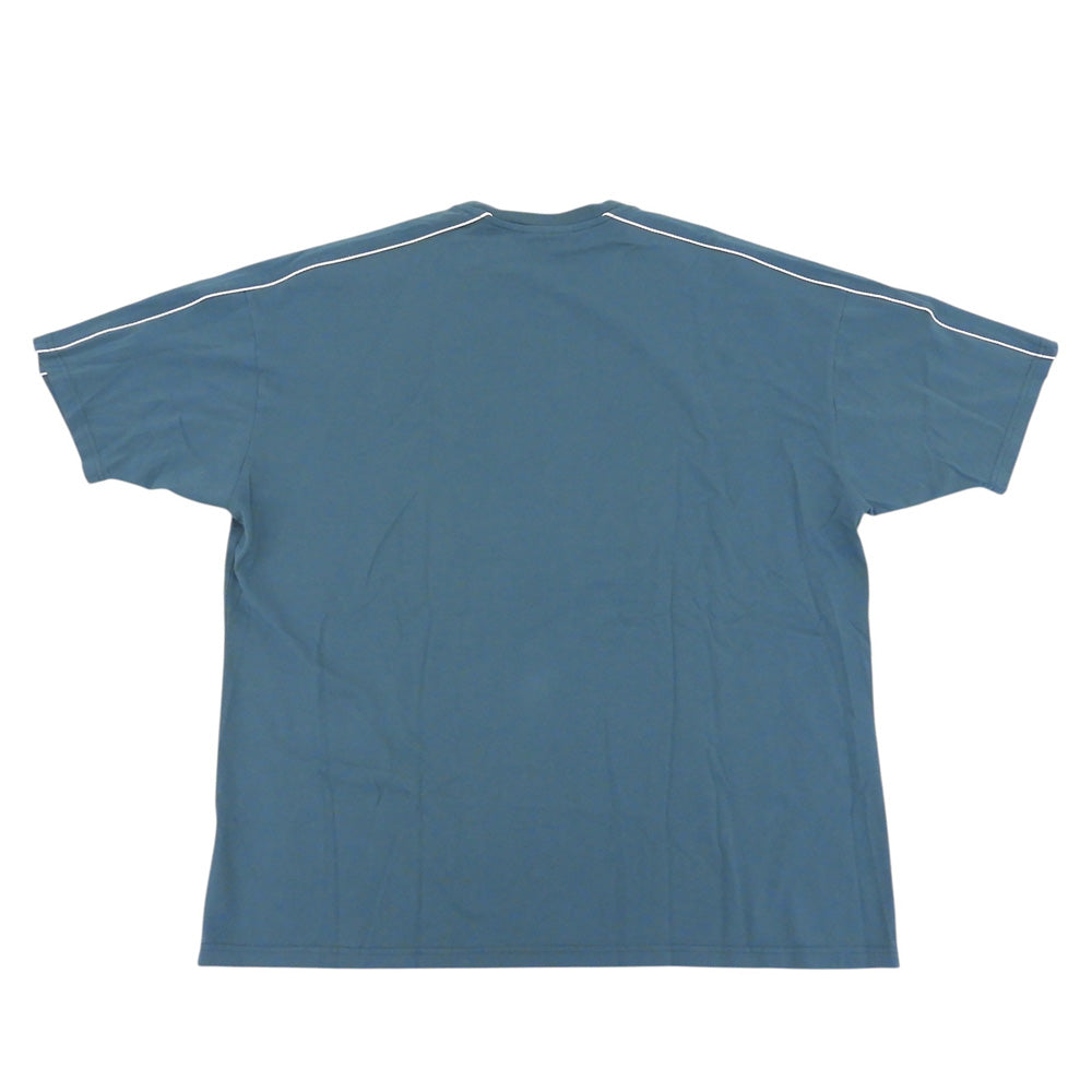 SOFTHYPHEN ソフトハイフン コットン パイピングスリーブ ビッグTシャツ トップス メンズ ピーコックブルー 04 トップス