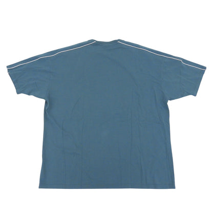 SOFTHYPHEN ソフトハイフン コットン パイピングスリーブ ビッグTシャツ トップス メンズ ピーコックブルー 04 トップス