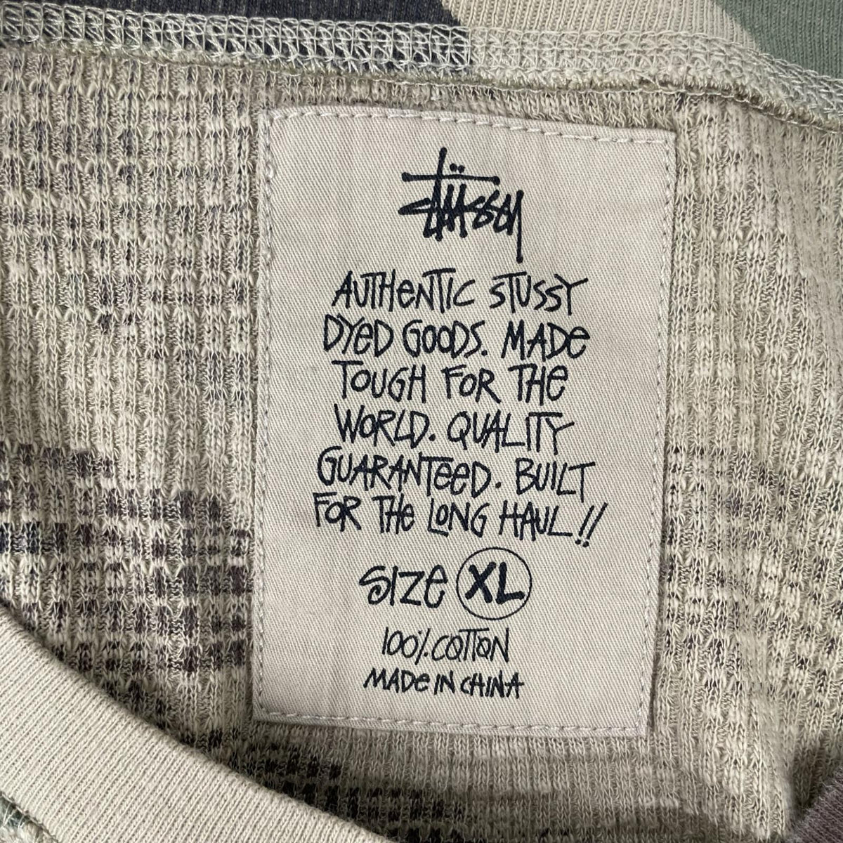 stussy ステューシー カモフラ ピグメントダイ サーマル Tシャツ トップス