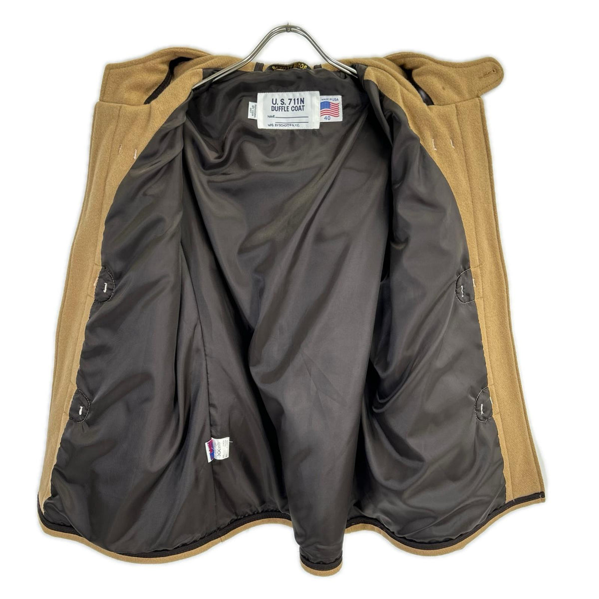 schott ショット 7240 ベージュ ダッフルコート コート