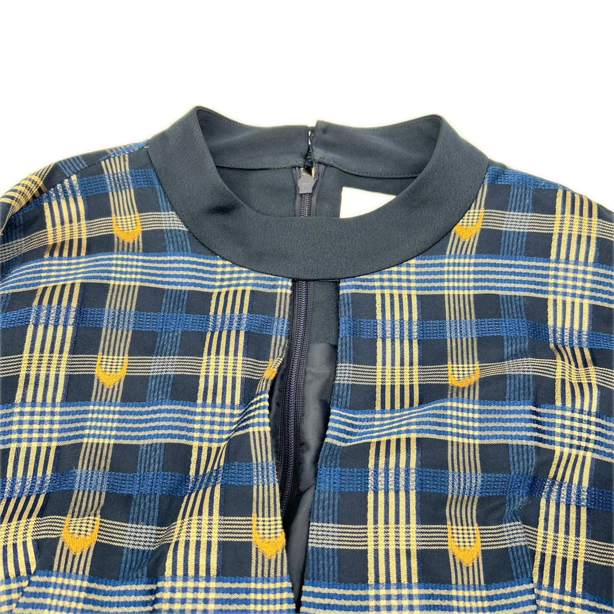 Mame Kurogouchi マメクロゴウチ MM18AW-DR036 ブルー KASURI Plaid Dress ワンピース