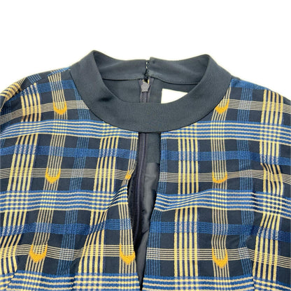 Mame Kurogouchi マメクロゴウチ MM18AW-DR036 ブルー KASURI Plaid Dress ワンピース