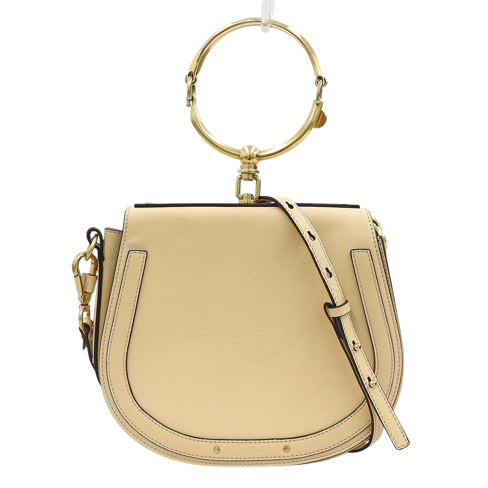 Chloe クロエ ナイルブレスレットバッグ レザー ハンドバッグ レディース ベージュ ハンドバッグ