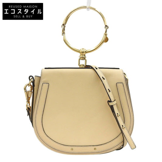 Chloe クロエ ナイルブレスレットバッグ レザー ハンドバッグ レディース ベージュ ハンドバッグ