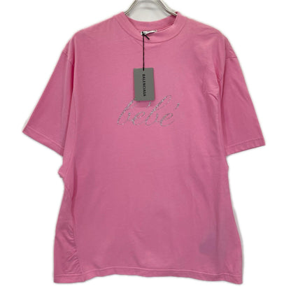 BALENCIAGA バレンシアガ 21年製 681314 ピンク ライトストーン Tシャツ トップス