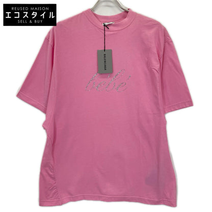 BALENCIAGA バレンシアガ 21年製 681314 ピンク ライトストーン Tシャツ トップス