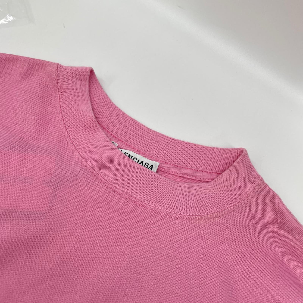 BALENCIAGA バレンシアガ 21年製 681314 ピンク ライトストーン Tシャツ トップス