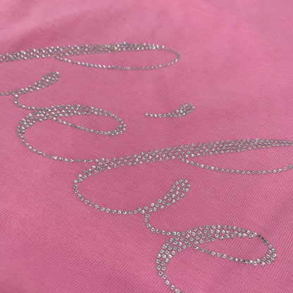 BALENCIAGA バレンシアガ 21年製 681314 ピンク ライトストーン Tシャツ トップス