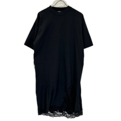 BALENCIAGA バレンシアガ 22年製 726092 インサイドアウト レースドッキングTシャツ ワンピース