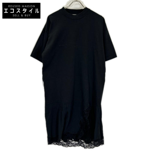 BALENCIAGA バレンシアガ 22年製 726092 インサイドアウト レースドッキングTシャツ ワンピース