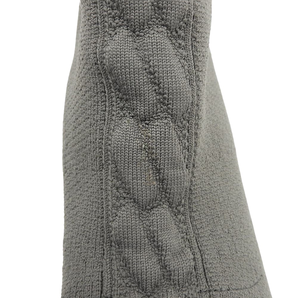 HERMES エルメス 美品 ヴォルヴェール60 ニット ブーツ シューズ レディース カーキ系 36 シューズ