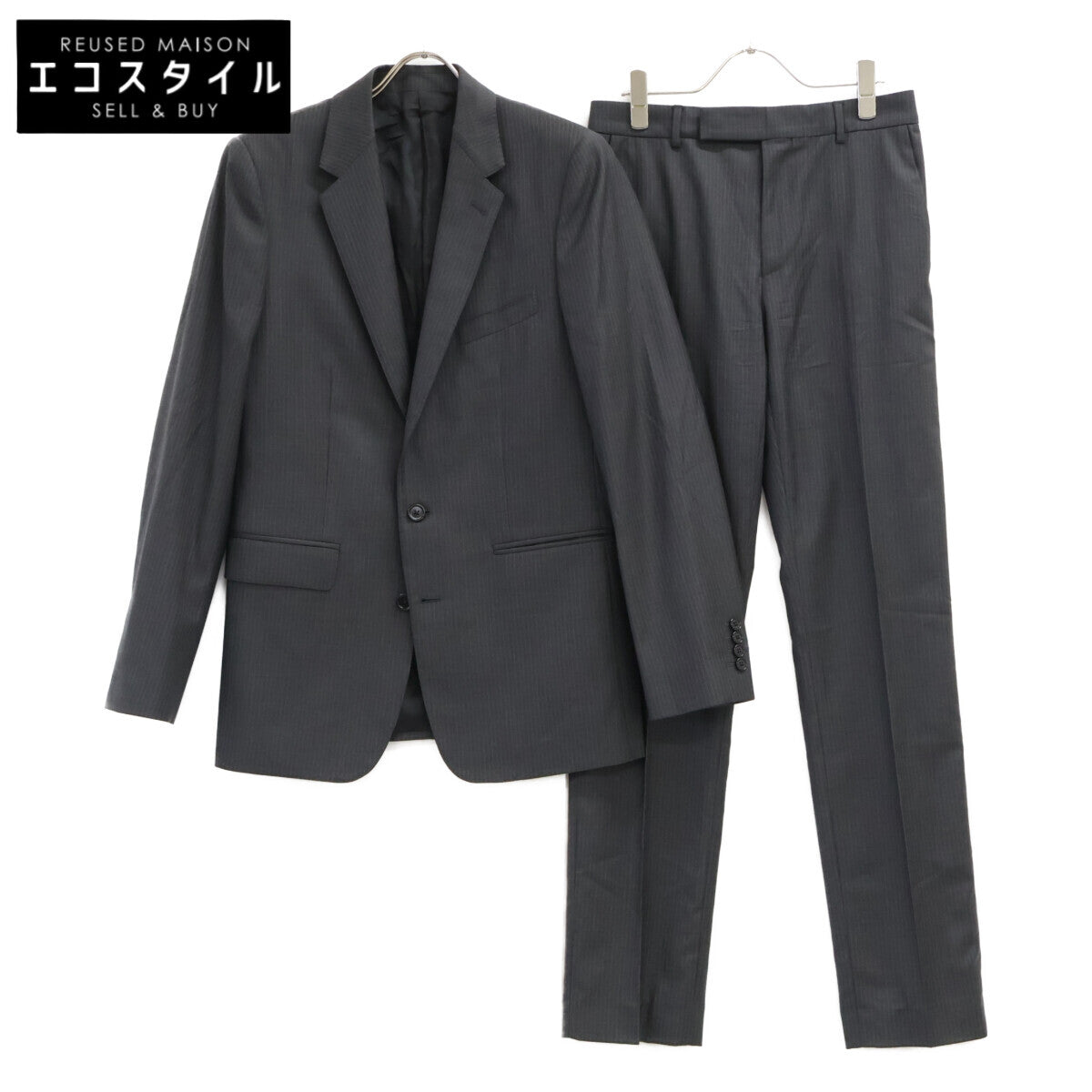 CELINE セリーヌ 【美品/国内正規】2V20J490X/2P085490X ストライプ ウール 2Bシングル スーツ セットアップ