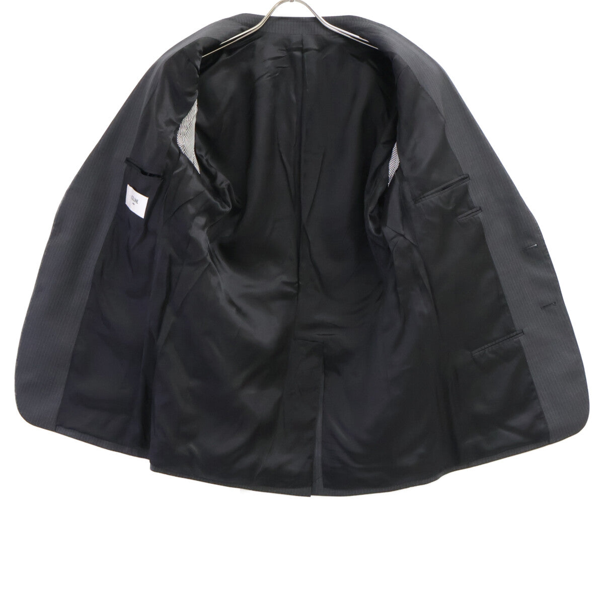 CELINE セリーヌ 【美品/国内正規】2V20J490X/2P085490X ストライプ ウール 2Bシングル スーツ セットアップ
